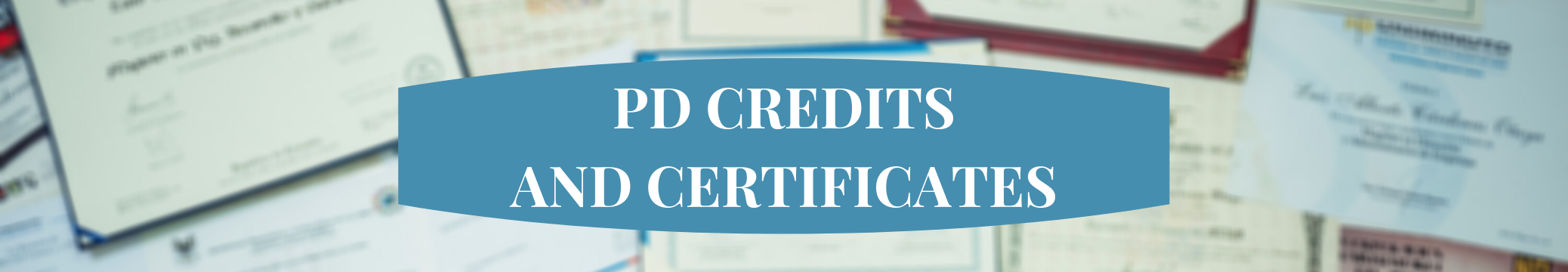 PD Credits and Certificates